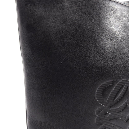 アナグラム ショルダーバッグ レザー ブラック ロエベ バッグ LOEWE