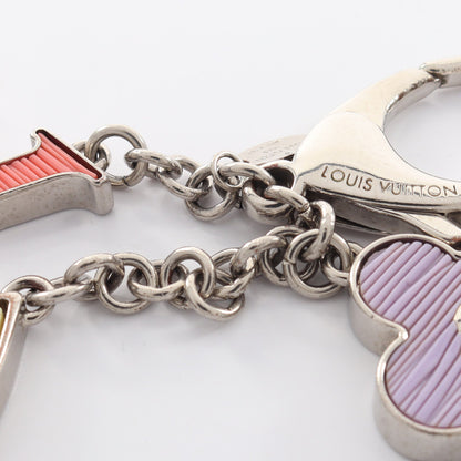 ビジューサック フルール ドゥ エピ バッグチャーム キーホルダー シルバー マルチカラー ルイヴィトン