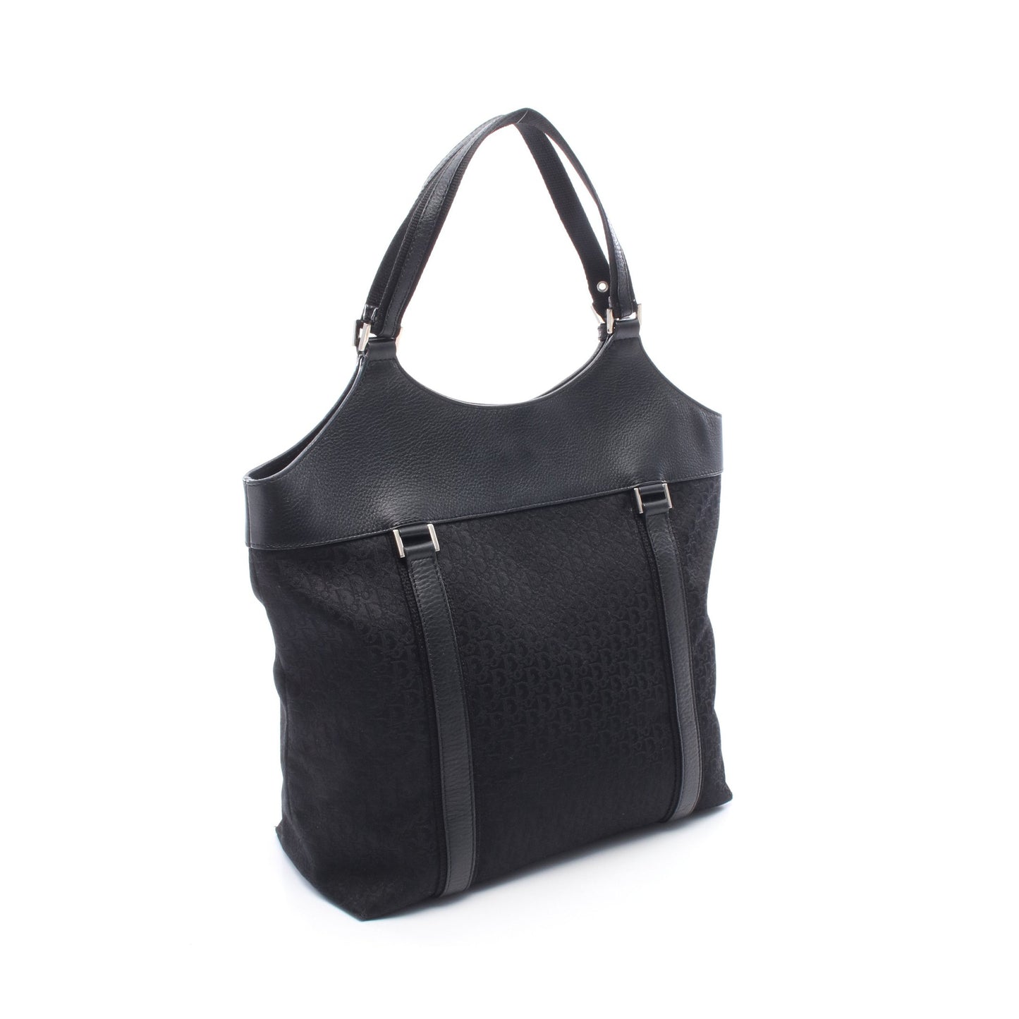 トロッター ストリートシック ハンドバッグ トートバッグ キャンバス レザー ブラック クリスチャンディオール
