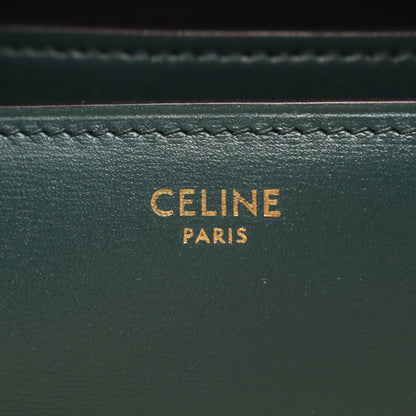 クラシック ミディアム ショルダーバッグ レザー グリーン セリーヌ