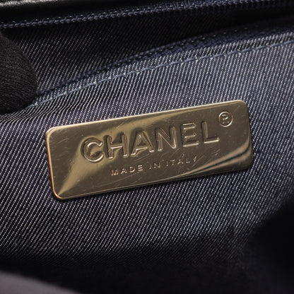 ココマーク チェーンショルダーバッグ ラムスキン ブラック ゴールド金具 シャネル