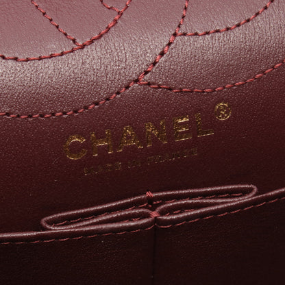 2.55 マトラッセ Wフラップ Wチェーンショルダーバッグ エイジドカーフスキン ブラック ゴールド金具 シャネル バッグ CHANEL