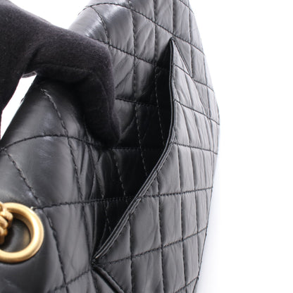 2.55 マトラッセ Wフラップ Wチェーンショルダーバッグ エイジドカーフスキン ブラック ゴールド金具 シャネル バッグ CHANEL