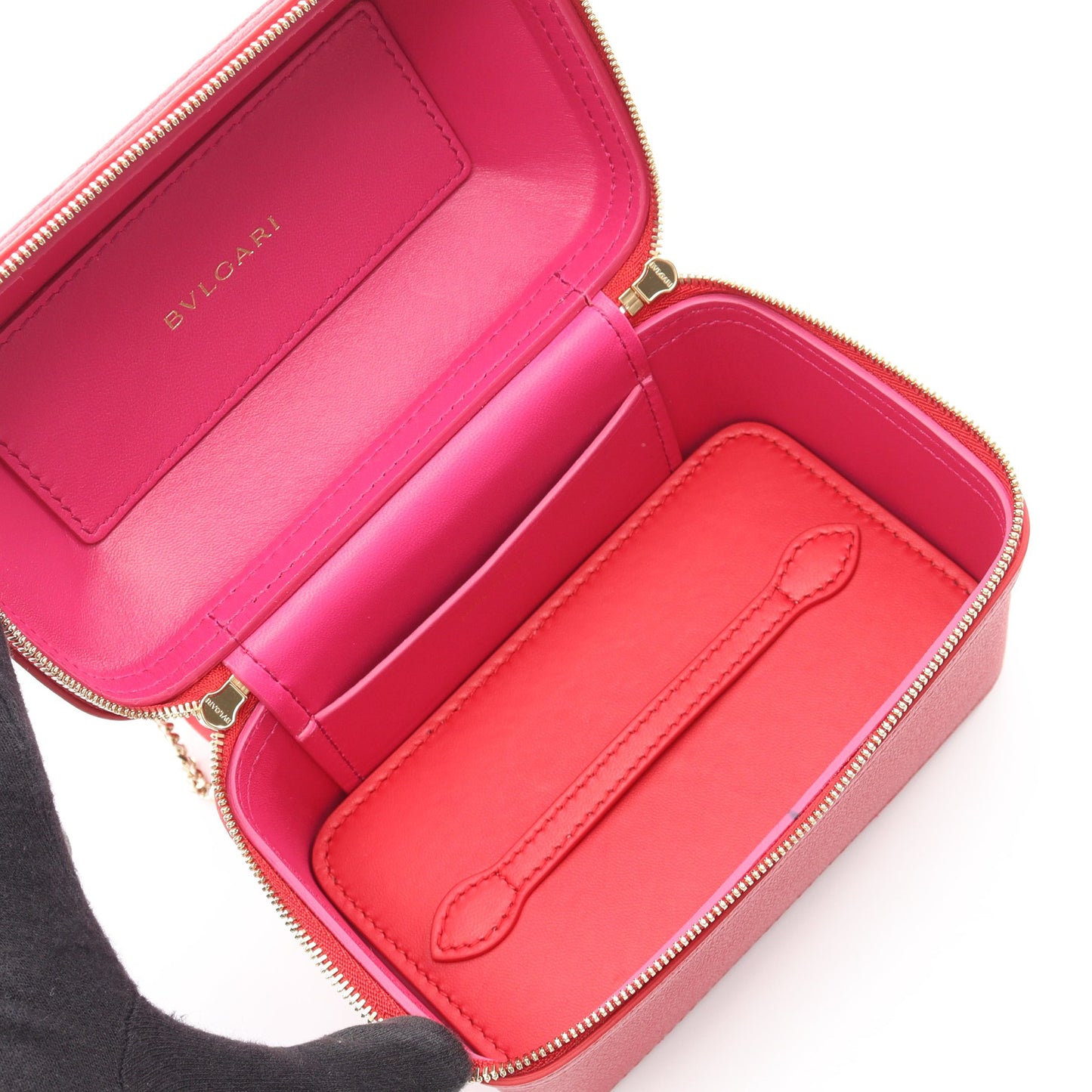 Serpenti Forever セルペンティ フォーエバー 2WAY バニティバッグ レザー レッド ブルガリ