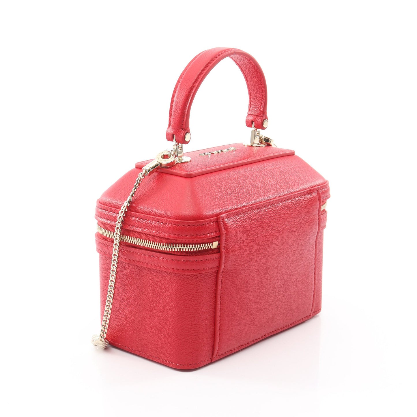Serpenti Forever セルペンティ フォーエバー 2WAY バニティバッグ レザー レッド ブルガリ