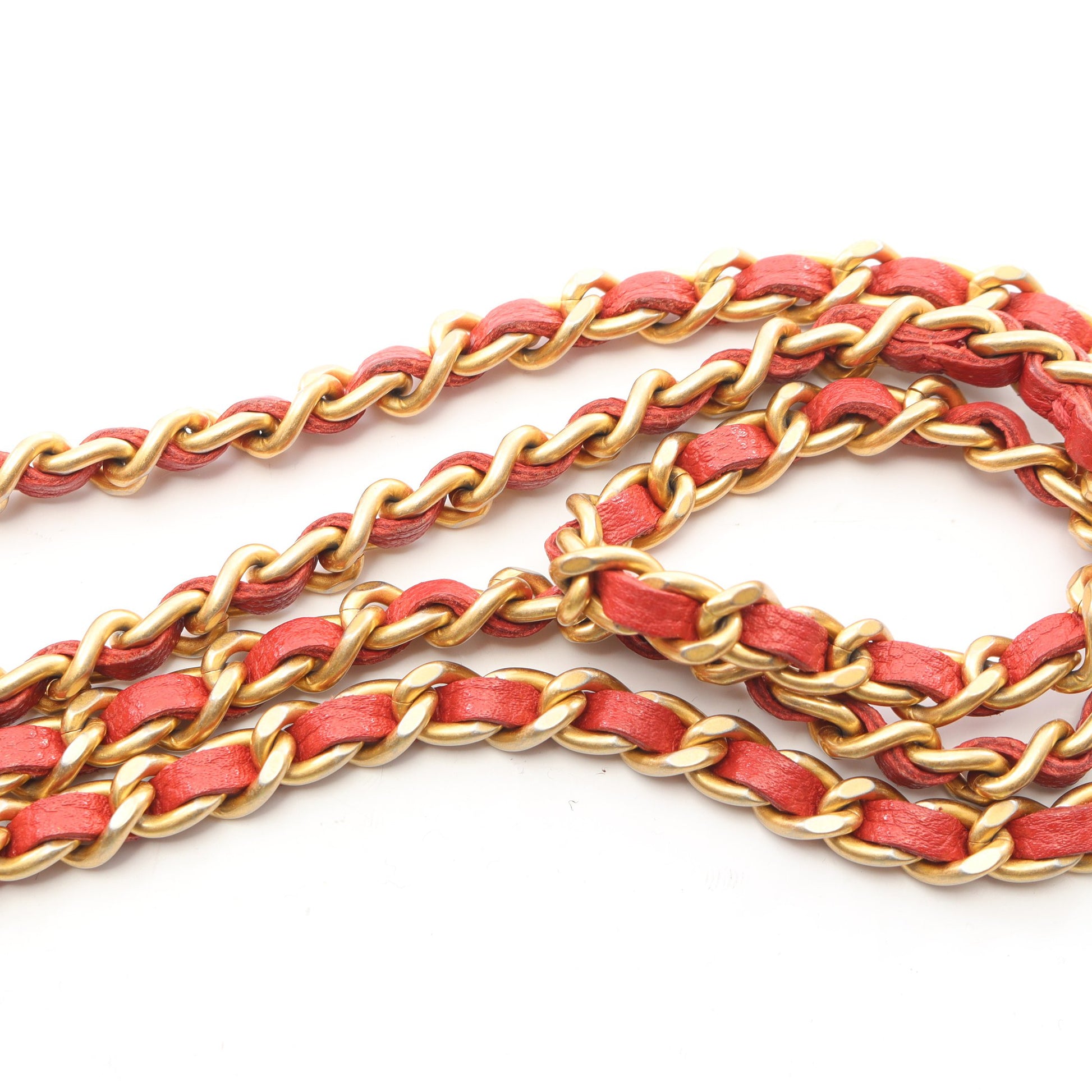 マトラッセ ループハンドル 2WAY チェーンウォレット キャビアスキン レッド ゴールド金具 シャネル バッグ CHANEL