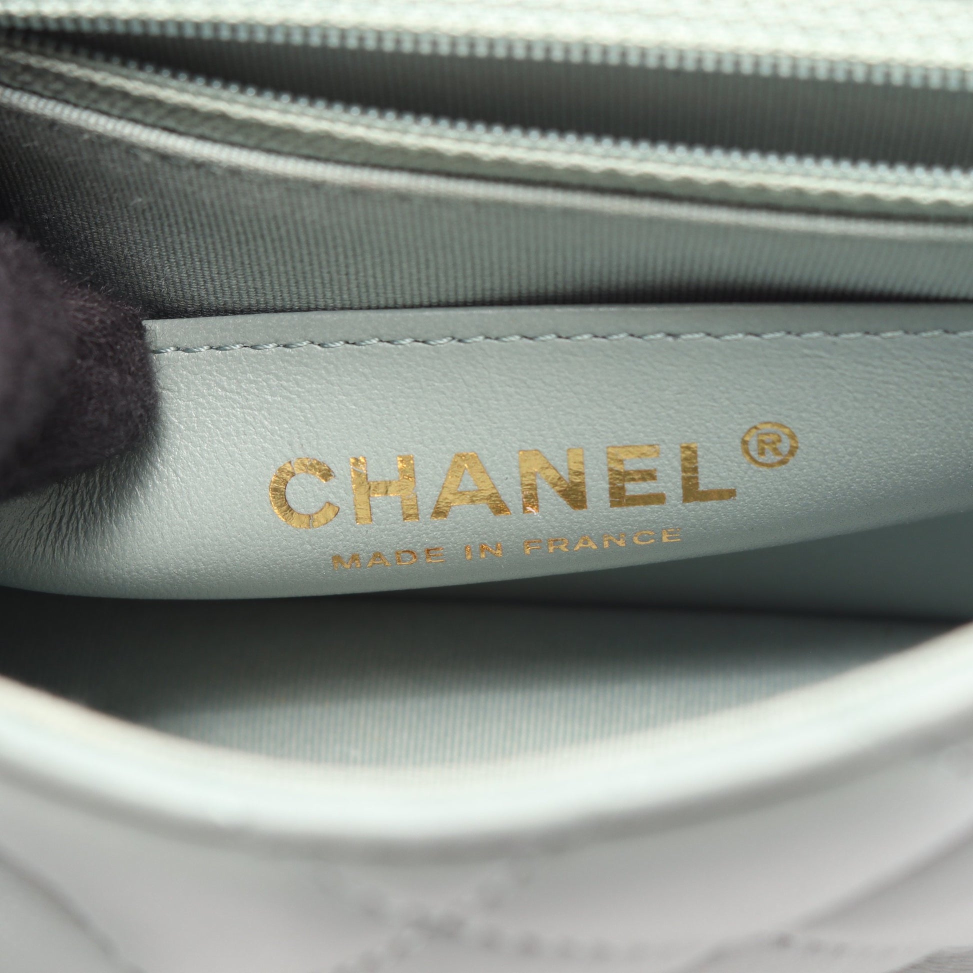 ミニマトラッセ チェーンショルダーバッグ ラムスキン ライトグリーン ゴールド金具 シャネル バッグ CHANEL