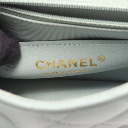 ミニマトラッセ チェーンショルダーバッグ ラムスキン ライトグリーン ゴールド金具 シャネル バッグ CHANEL