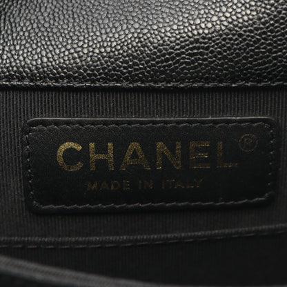 ボーイシャネル マトラッセ チェーンショルダーバッグ キャビアスキン ブラック ゴールド金具 シャネル バッグ CHANEL