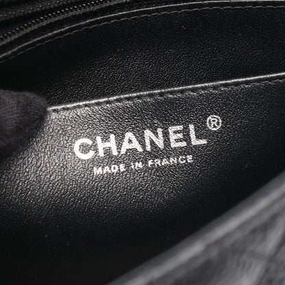 ミニマトラッセ チェーンショルダーバッグ キャビアスキン ブラック シルバー金具 シャネル