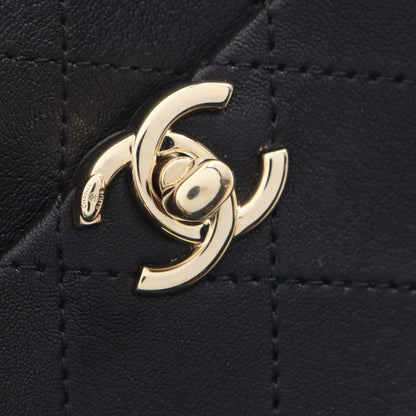 マトラッセ スモール チェーンショルダーバッグ ラムスキン ブラック ゴールド金具 シャネル バッグ CHANEL
