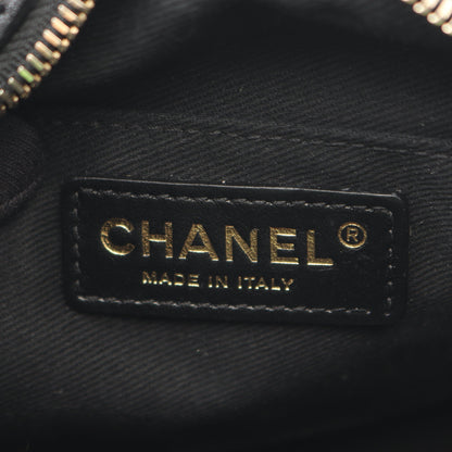 マトラッセ スモール チェーンショルダーバッグ ラムスキン ブラック ゴールド金具 シャネル バッグ CHANEL