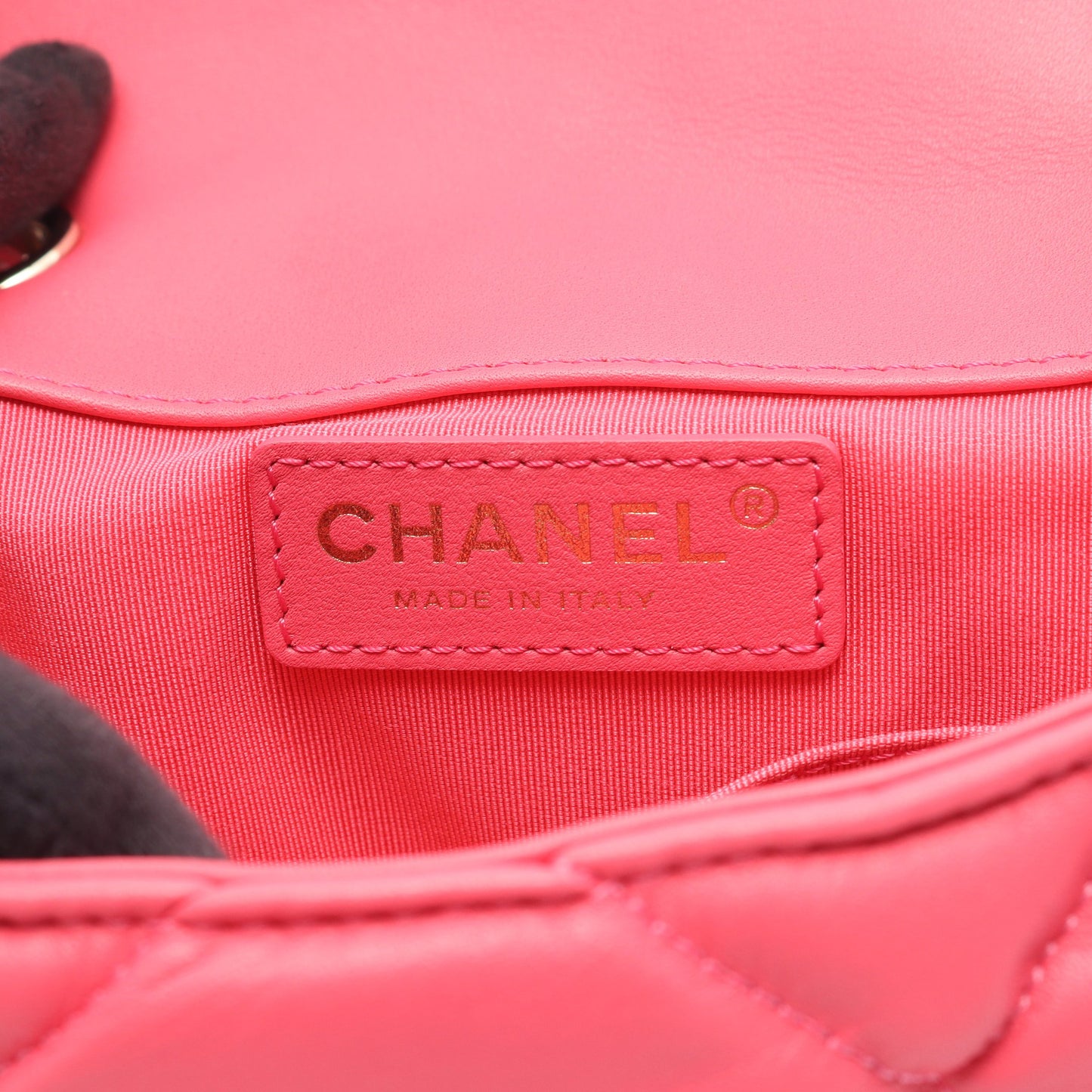 マトラッセ チェーンショルダーバッグ ラムスキン ピンク ゴールド金具 シャネル バッグ CHANEL