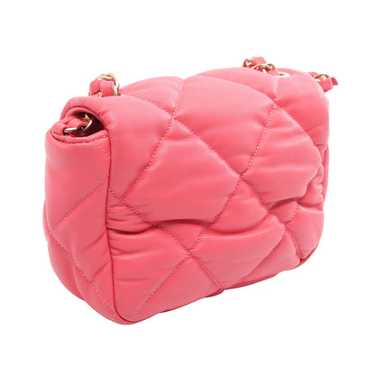 マトラッセ チェーンショルダーバッグ ラムスキン ピンク ゴールド金具 シャネル バッグ CHANEL