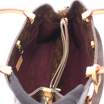 モンテーニュMM モノグラム 2WAY ハンドバッグ PVC レザー ブラウン ルイヴィトン