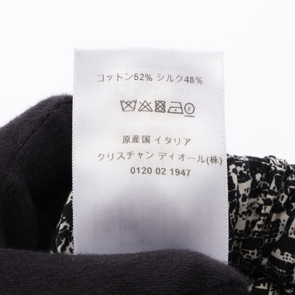 Plan de Paris ボタンフライ ショート パンツ コットン シルク ブラック オフホワイト クリスチャンディオール