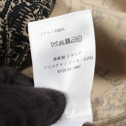 総柄 半袖 シャツ コットン ベージュ ブラック クリスチャンディオール