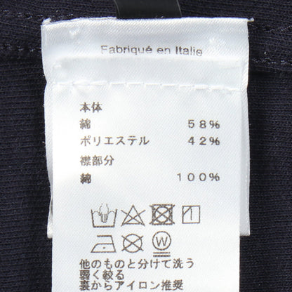 ドゥブル ジュ セリエ ポロシャツ コットン ネイビー オレンジ エルメス