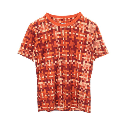 BOLDUC AU CARRE ボルデュック Tシャツ クルーネック コットン オレンジ ブラウン マルチカラー エルメス