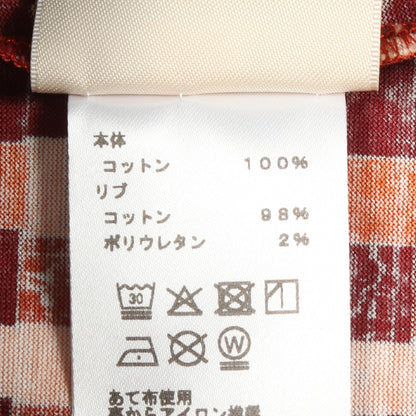 BOLDUC AU CARRE ボルデュック Tシャツ クルーネック コットン オレンジ ブラウン マルチカラー エルメス