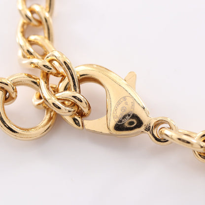 ココマーク チェーン ネックレス GP レザー ゴールド ブラック B26P シャネル