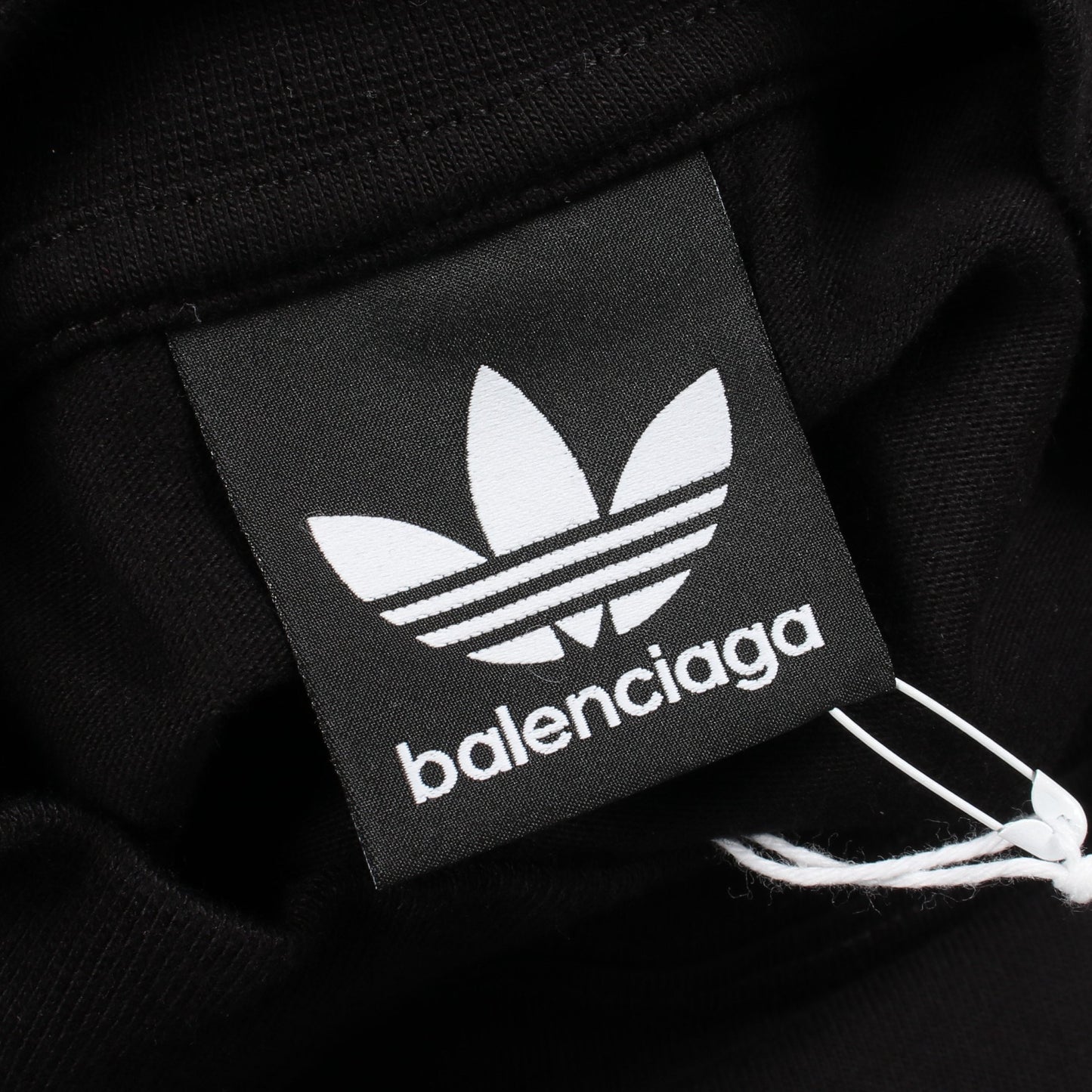 BALENCIAGA × adidas ロングスリーブ ダメージ加工 Tシャツ コットン ブラック バレンシアガ