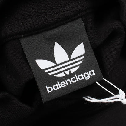 BALENCIAGA × adidas ロングスリーブ ダメージ加工 Tシャツ コットン ブラック バレンシアガ