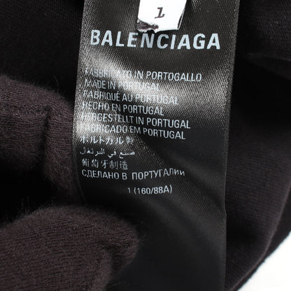 BALENCIAGA × adidas ロングスリーブ ダメージ加工 Tシャツ コットン ブラック バレンシアガ