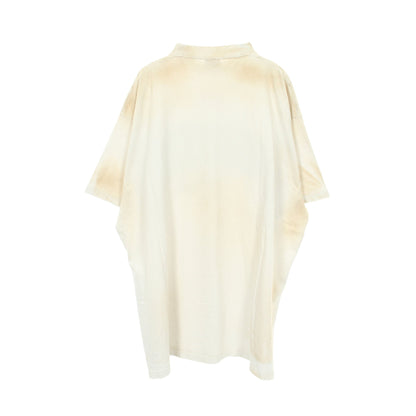 Crash Dust Patch Tee ユーズド加工 ダメージ加工 半袖Tシャツ コットン ライトブルー バレンシアガ