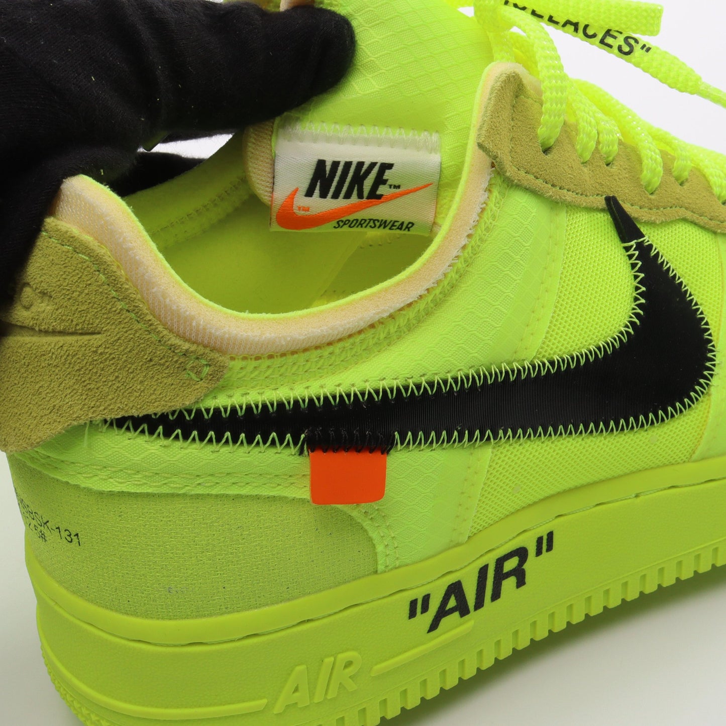 NIKE × OFF-WHITE Air Force 1 Low ネオンカラー スニーカー ファブリック スエード イエロー ブラック ナイキ