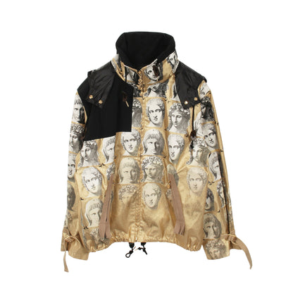 LOUIS VUITTON × FORNASETTI ブルゾン ジャケット ナイロン コットン ゴールド ブラック ルイヴィトン
