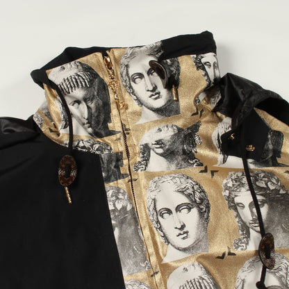LOUIS VUITTON × FORNASETTI ブルゾン ジャケット ナイロン コットン ゴールド ブラック ルイヴィトン