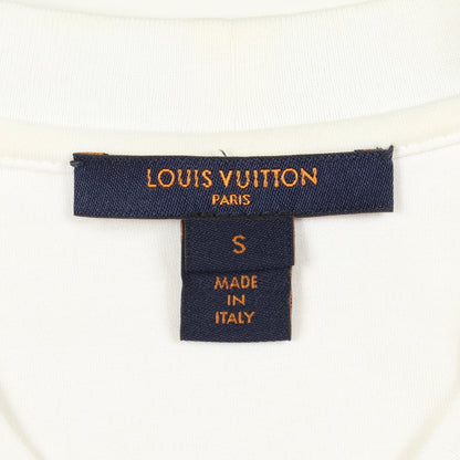 トラベルグラフィック チェーン付き 半袖Tシャツ コットン シルク オフホワイト マルチカラー ルイヴィトン