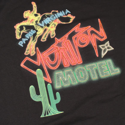 グラフィックエンベリッシュド 半袖Tシャツ コットン ブラック マルチカラー ルイヴィトン