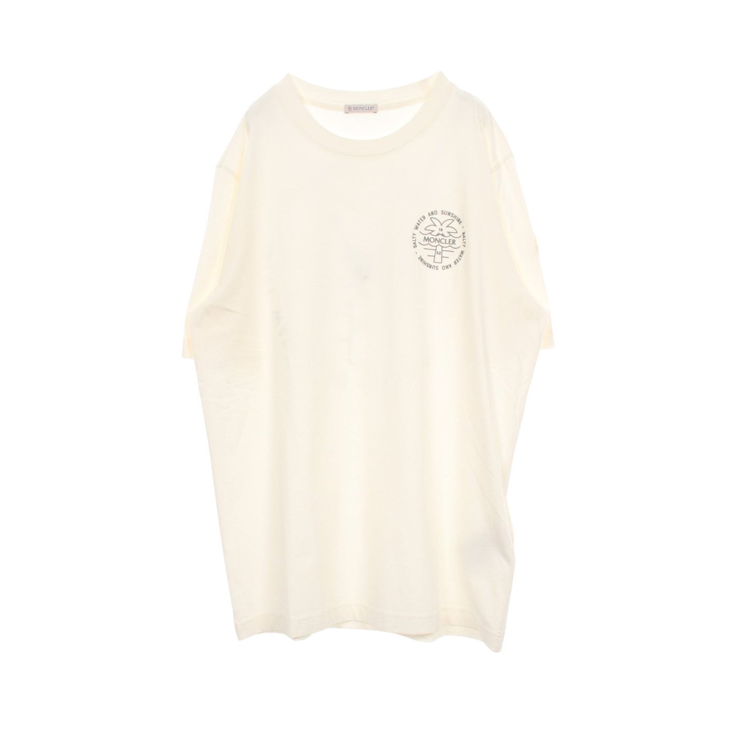 パームツリー バックプリント Tシャツ クルーネック コットン ホワイト モンクレール