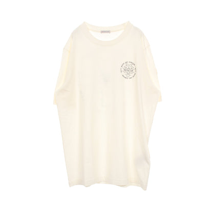 パームツリー バックプリント Tシャツ クルーネック コットン ホワイト モンクレール