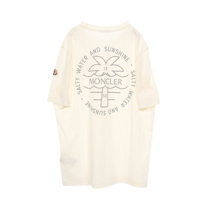パームツリー バックプリント Tシャツ クルーネック コットン ホワイト モンクレール