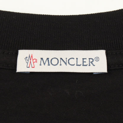 パームツリー バックプリント 半袖Tシャツ コットン ブラック モンクレール