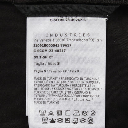 パームツリー バックプリント 半袖Tシャツ コットン ブラック モンクレール