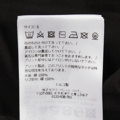 パームツリー バックプリント 半袖Tシャツ コットン ブラック モンクレール