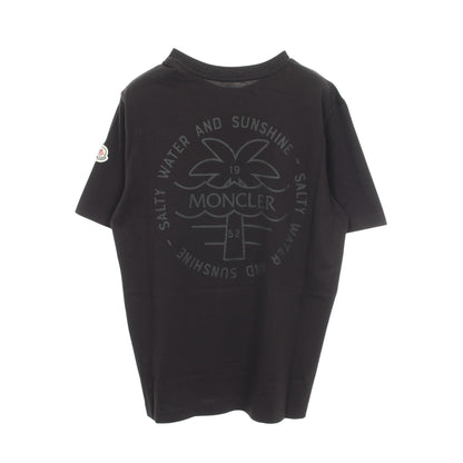 パームツリー バックプリント 半袖Tシャツ コットン ブラック モンクレール