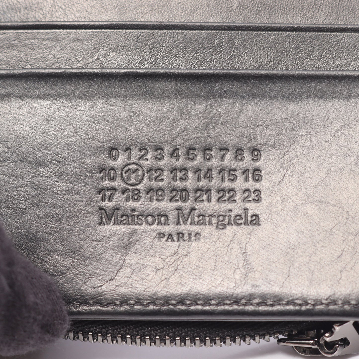 4ステッチ 二つ折り財布 レザー ブラック メゾンマルジェラ11 財布・小物 Maison Margiela 11