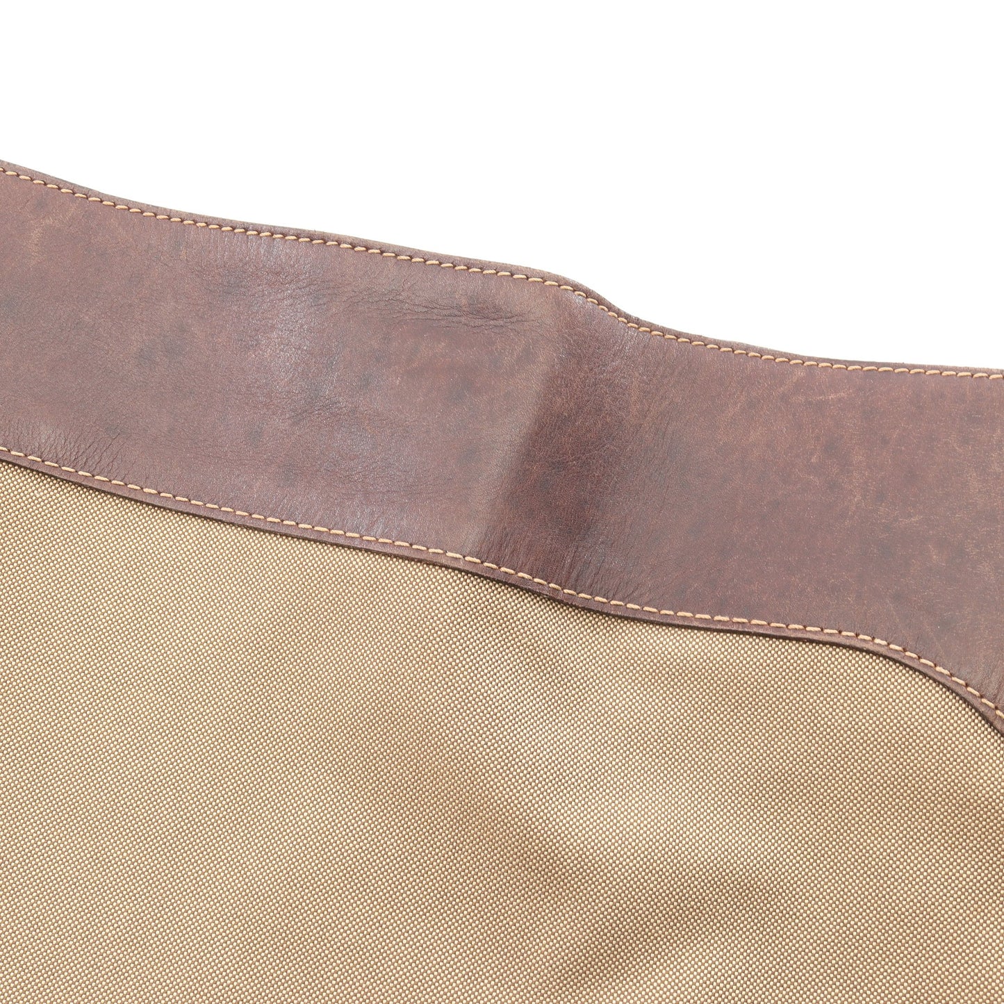 LOGO JACQUARD ロゴ ジャガード ショルダーバッグ キャンバス レザー ベージュ ダークブラウン プラダ