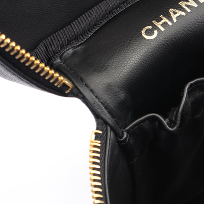 ココマーク ハンドバッグ バニティバッグ キャビアスキン ブラック ゴールド金具 シャネル バッグ CHANEL