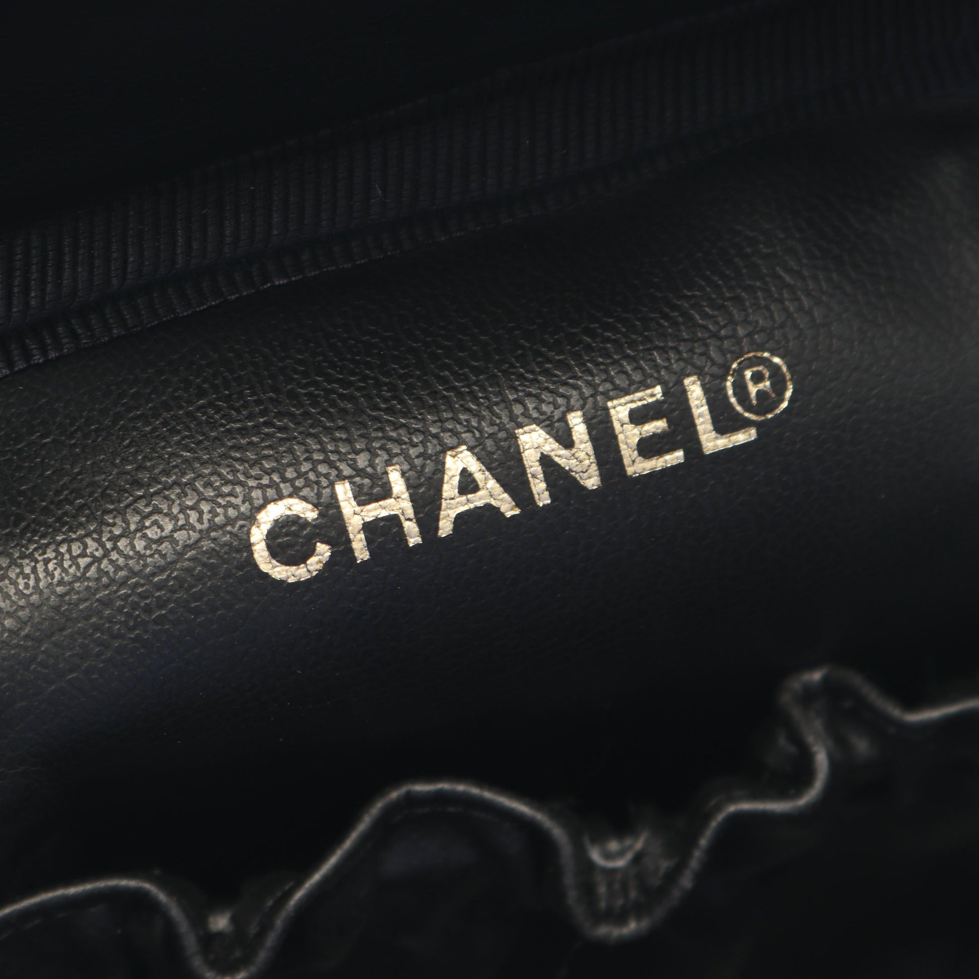 ココマーク ハンドバッグ バニティバッグ キャビアスキン ブラック ゴールド金具 シャネル バッグ CHANEL