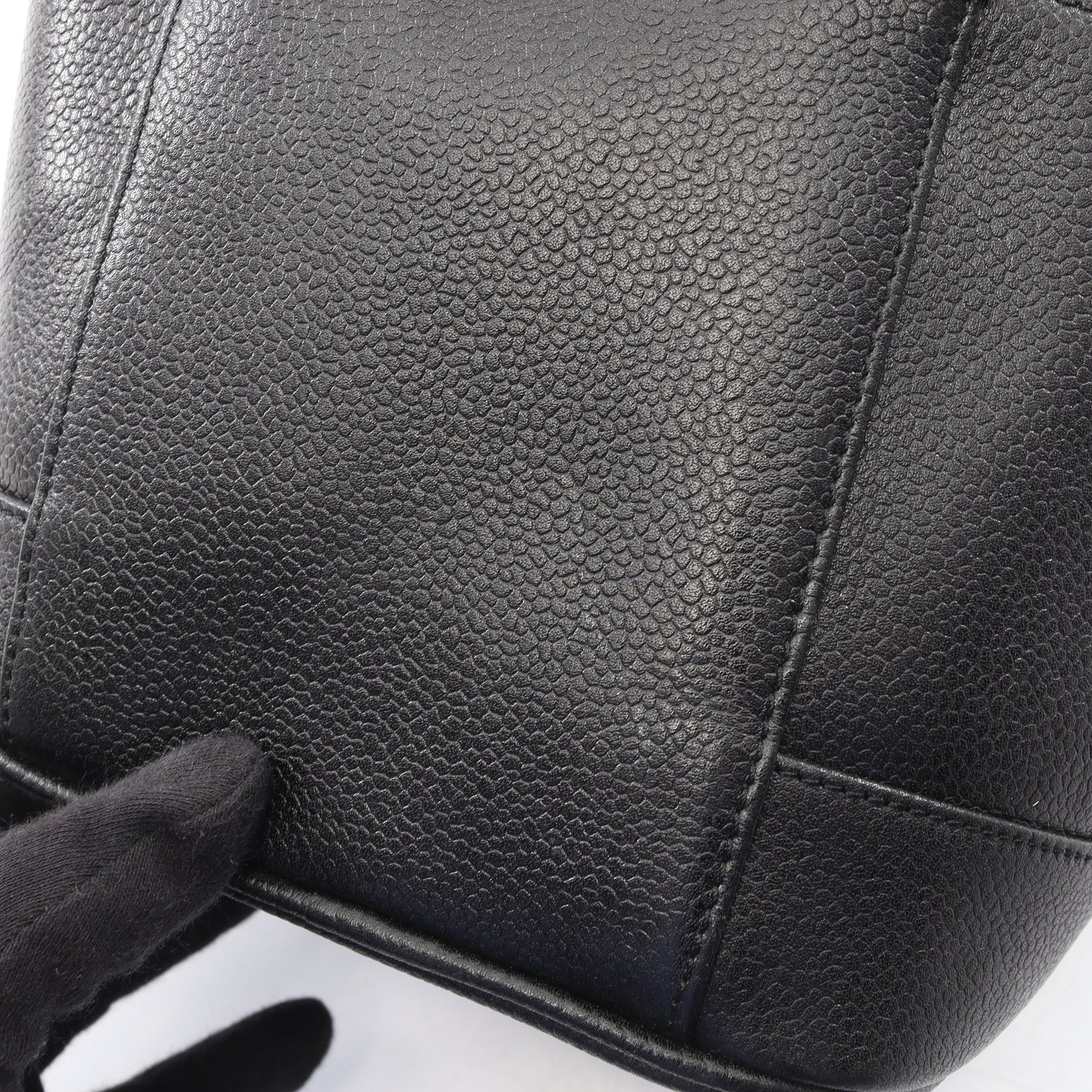 ココマーク ハンドバッグ バニティバッグ キャビアスキン ブラック ゴールド金具 シャネル バッグ CHANEL