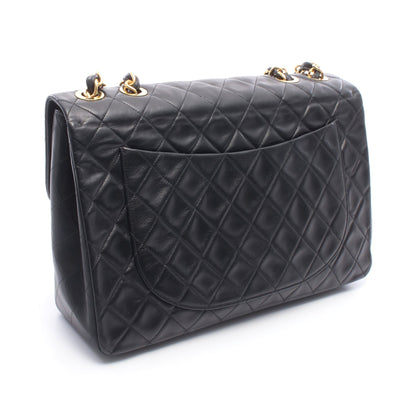 デカマトラッセ34 Wチェーンショルダーバッグ ラムスキン ブラック ゴールド金具 シャネル バッグ CHANEL