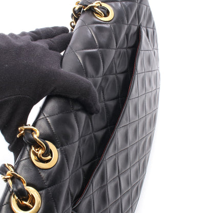 デカマトラッセ34 Wチェーンショルダーバッグ ラムスキン ブラック ゴールド金具 シャネル バッグ CHANEL