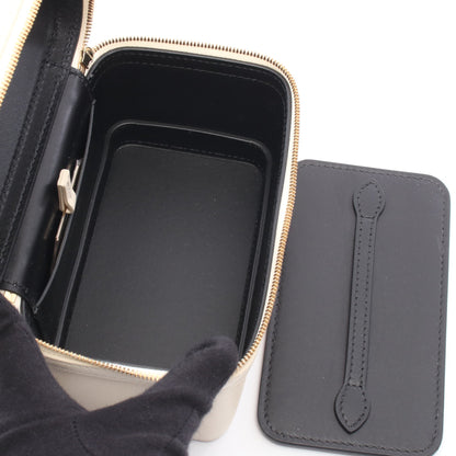 セルペンティ ジュエリーボックス 2WAY バニティバッグ ハンドバッグ レザー アイボリー ブルガリ バッグ BVLGARI