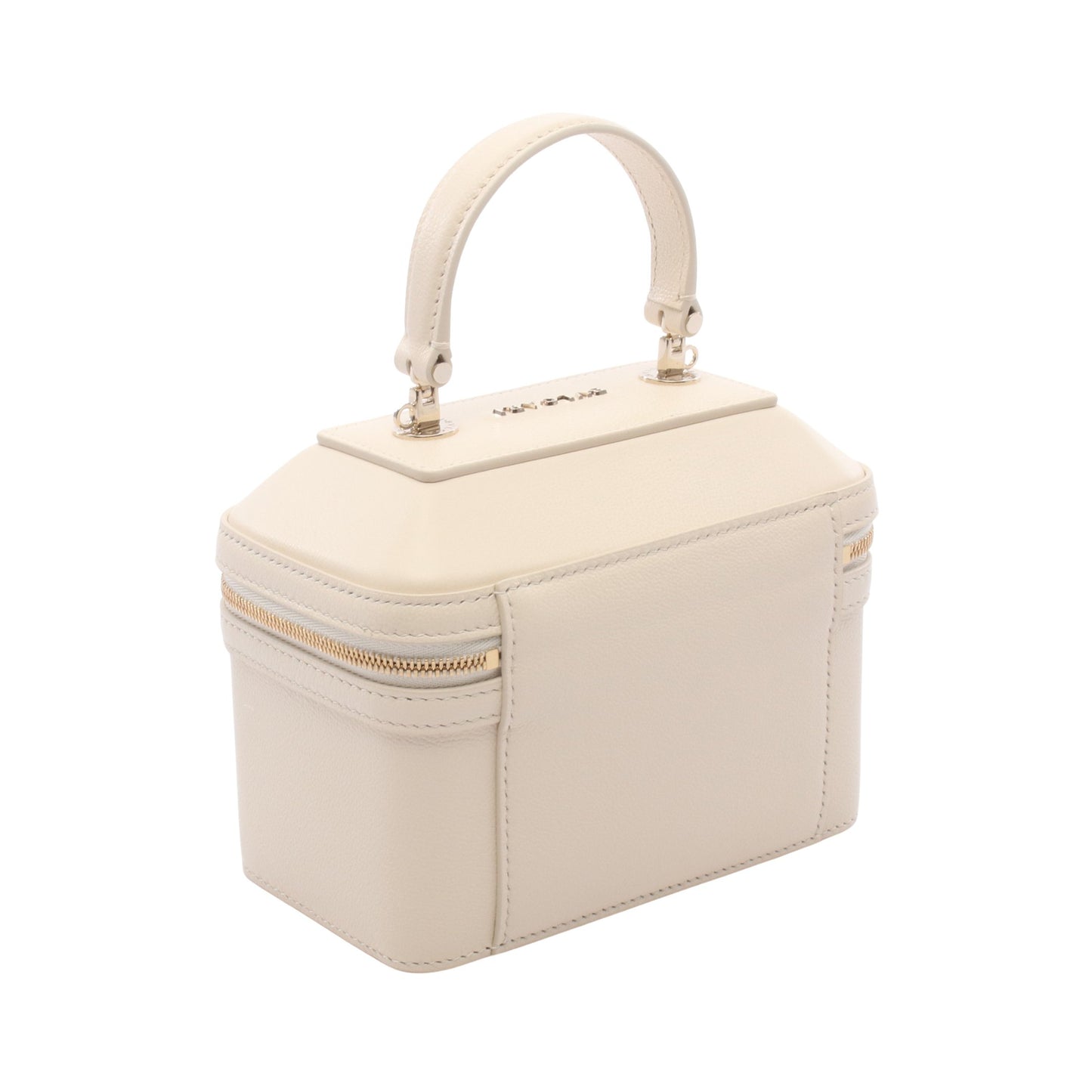 セルペンティ ジュエリーボックス 2WAY バニティバッグ ハンドバッグ レザー アイボリー ブルガリ バッグ BVLGARI